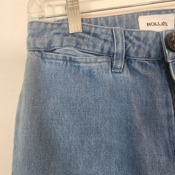 Rollas Slim Sailor Blue High Waisted Crop Jeans Size 27 - Picture 10 of 16
